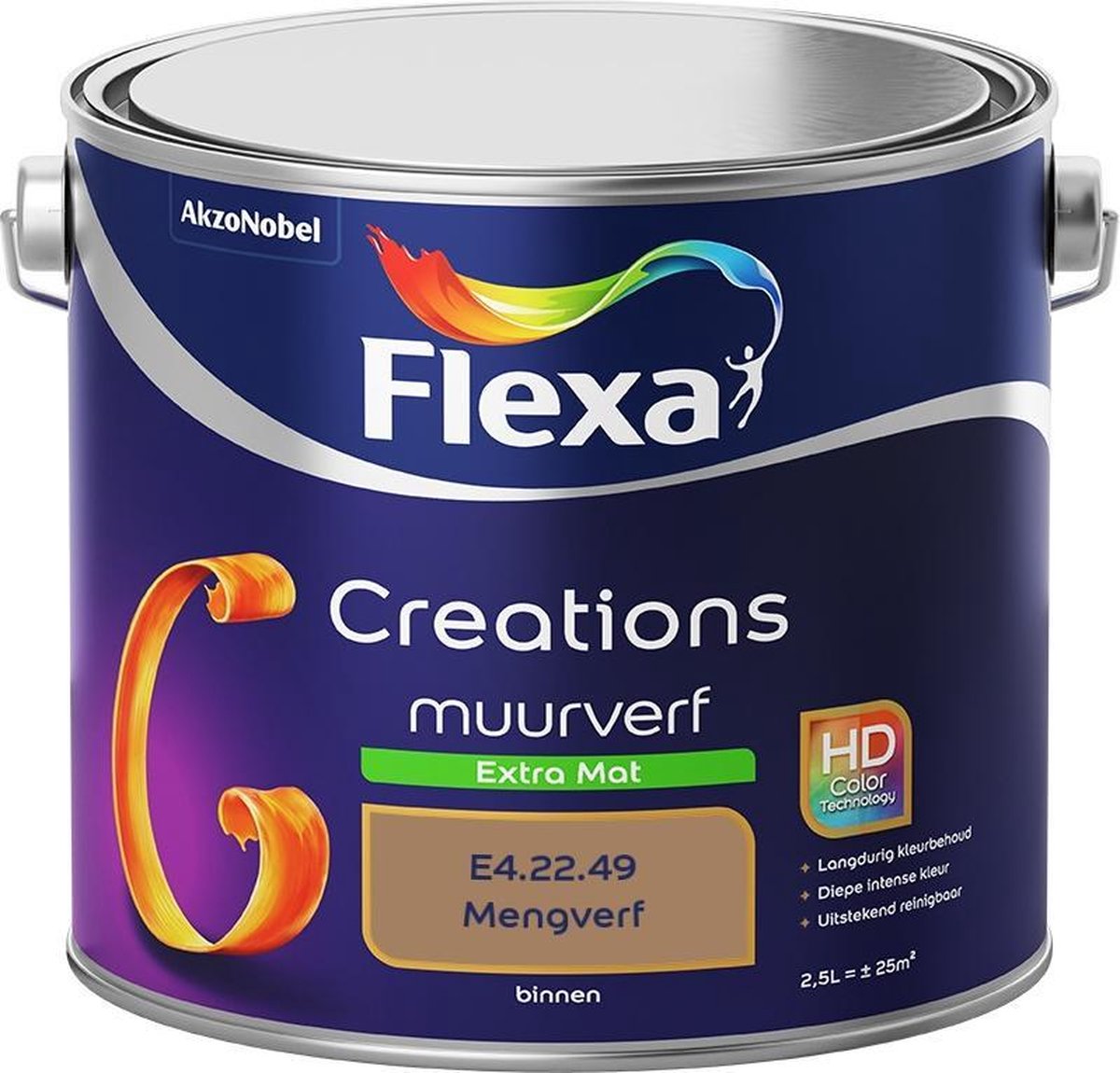 Flexa Creations Muurverf - Extra Mat - Mengkleuren Collectie - E4.22.49 - 2,5 liter