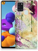 Siliconen Hoesje Geschikt voor Samsung Galaxy A21s GSM Hoesje Customize Schilderij