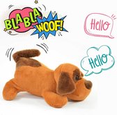 Pratende Knuffel - Sprekende Knuffel - Interactieve Knuffel - Bewegende Knuffel - Pluche Teckel Knuffel - Puppy - Hond - Knuffelhond  - BlaBlaWoof Teckel Hond