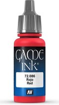 Vallejo 72086 Game Color - Red Ink - Acryl - 18ml Verf flesje