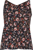 Cassis - Female - Top met dunne schouderbandjes en bloemenprint  - Marineblauw
