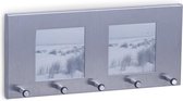 Sleutelrekje - Sleutelhouder - Muurdecoratie - met Foto Frame - Inclusief Montagemateriaal - RVS