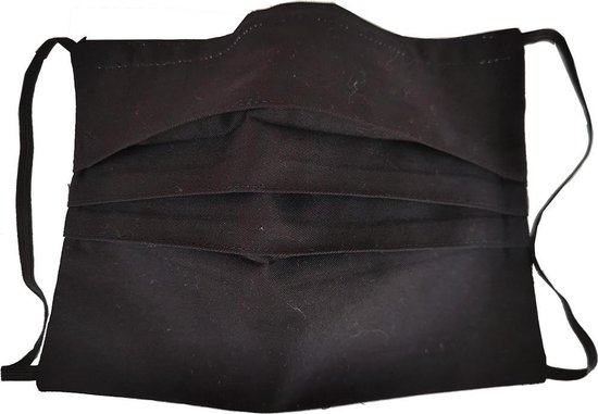 Katoenen mondkapjes 60C wasbaar geschikt voor brildragers zwart | bol.com