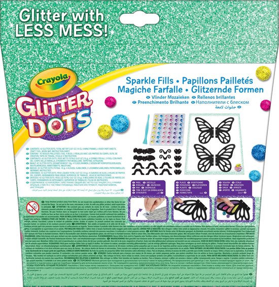 Crayola Glitter Dots - Mozaïeken Vlinders