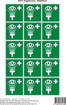 Pictogram sticker E011 Oogdouche - 50x50mm 15 stickers op 1 vel