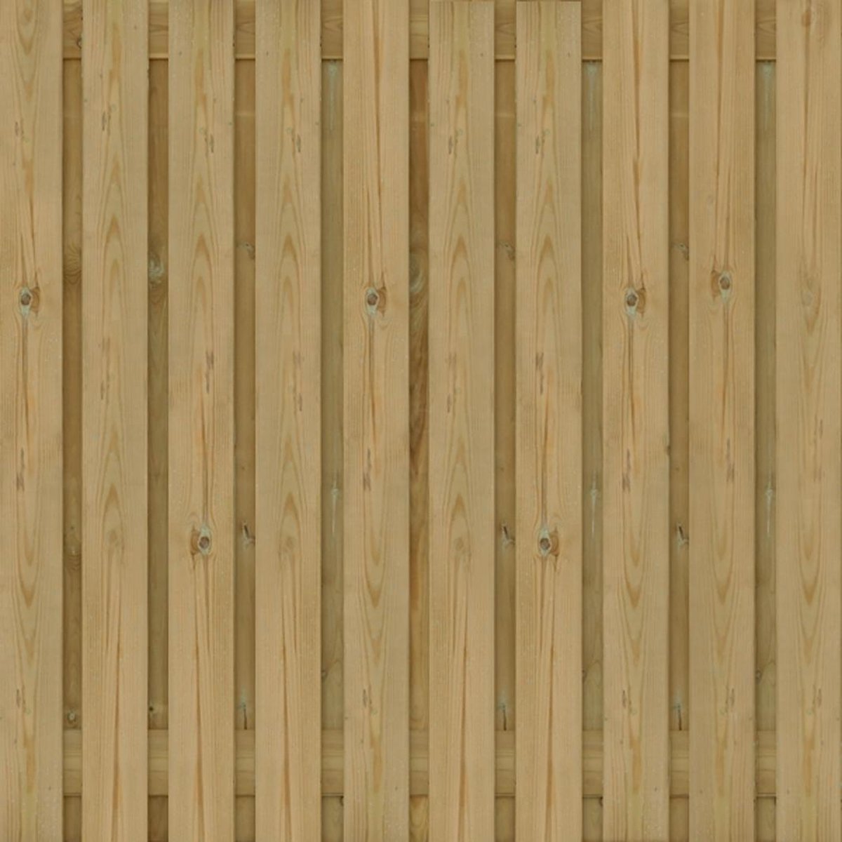 Mega-Schutting - Grenen tuinscherm 21 planks recht - verticaal - 180x180 cm