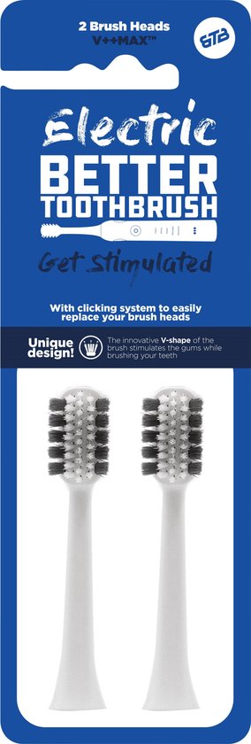 Opzetborstels Regular voor Electric Better Tootbrush - 2 stuks - wit