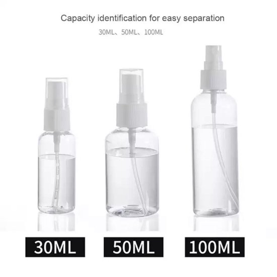 transparante spray flesjes 100ml | bol.com