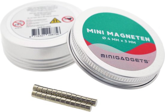 Super sterke magneten - 4 x 3 mm (50-stuks) - Rond - Neodymium - Koelkast magneten - Whiteboard magneten – Klein - Ronde - 4x3mm - Minigadgets