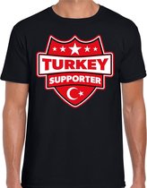 Turkey supporter schild t-shirt zwart voor heren - Turkije landen t-shirt / kleding - EK / WK / Olympische spelen outfit M