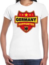 Germany supporter schild t-shirt wit voor dames - Duitsland landen t-shirt / kleding - EK / WK / Olympische spelen outfit XS