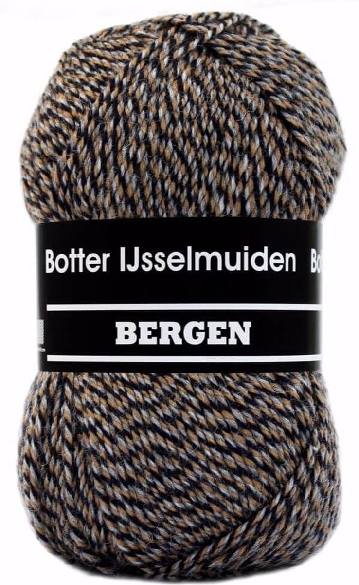 Botter Bergen 073 bruin, Grijs. [ SOKKENWOL ] PAK MET 10 BOLLEN a 100GRAM.
