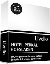 Livello Hotel Hoeslaken Egyptisch Katoen Perkal White 80x200