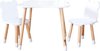 foto van FreeON Houten Kindertafel - Speeltafel met Stoeltjes Beer - Wit met beuken