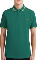 Fred Perry T-shirt - Mannen - groen,geel,wit