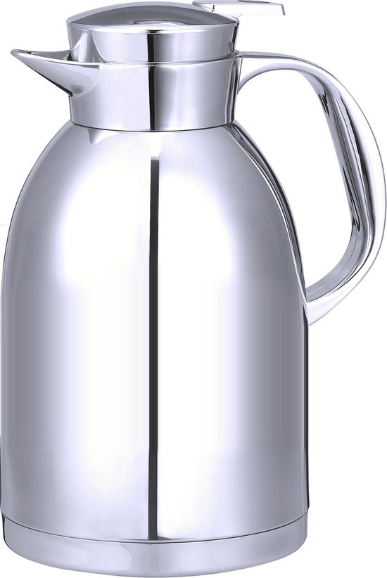XTRA Thermoskan - Isoleerkan Koffie Thee - groot 1.8 liter - Rood/zilver bol.com