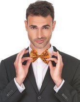 Vegaoo - Oranje strikje met glitters voor volwassenen