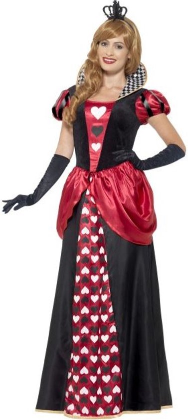 SMIFFY'S - Lang hartenkoningin kostuum voor vrouwen - XL