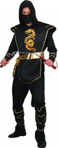 LUCIDA - Zwart ninja pak voor mannen - L