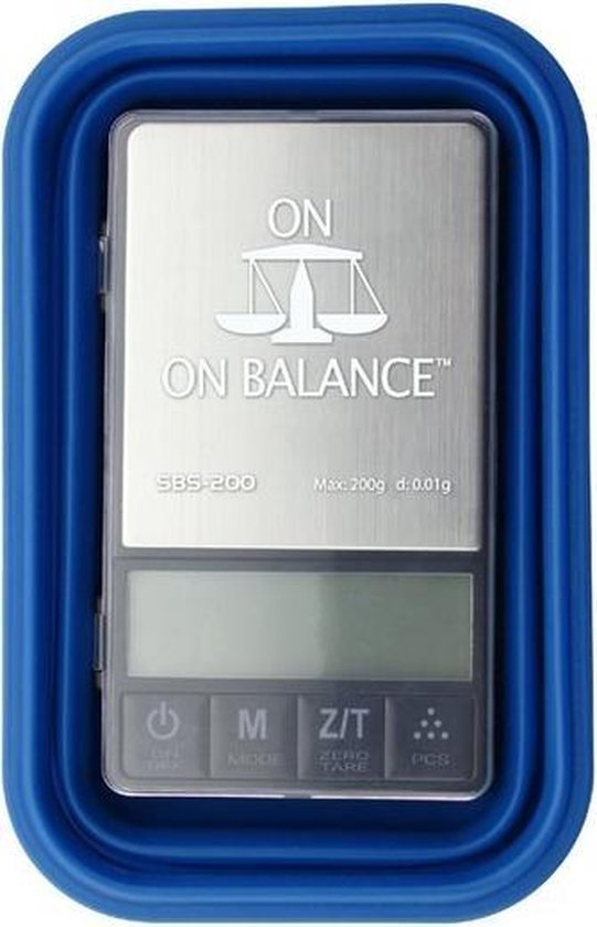 Weegschaal OB SBS-200 met opvouwbare siliconen kom (200 x 0.01 g) - On Balance