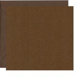 20 Vierkante kaartenkarton + Enveloppen - 13,5x13,5cm + 14x14cm - Bruin glad - Vierkante kaarten papier met enveloppen