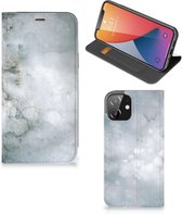 Smartphone Hoesje Geschikt voor iPhone 12 | Geschikt voor iPhone 12 Pro Leuk Telefoonhoesje Painting Grey