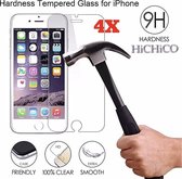 iPhone 8 Plus / 7 Plus / 6 Plus Screenprotector Glas, Tempered Glass 4x - Transparant 2.5D 9H (0.3mm) (Extra voordelig) - HiCHiCO