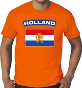 Oranje Holland vlag grote maten shirt heren 4XL