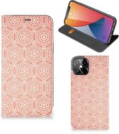 Smartphone Hoesje Geschikt voor iPhone 12 Pro Max Mobiel Hoesje Pattern Orange