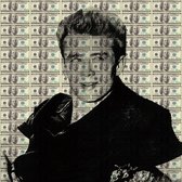 120 x 120 cm - 3D glasschilderij - James Dean - schilderij fotokunst - foto print op glas