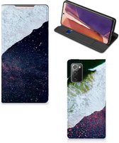 Telefoon Hoesje Geschikt voor Samsung Galaxy Note20 Flip Cover Sea in Space