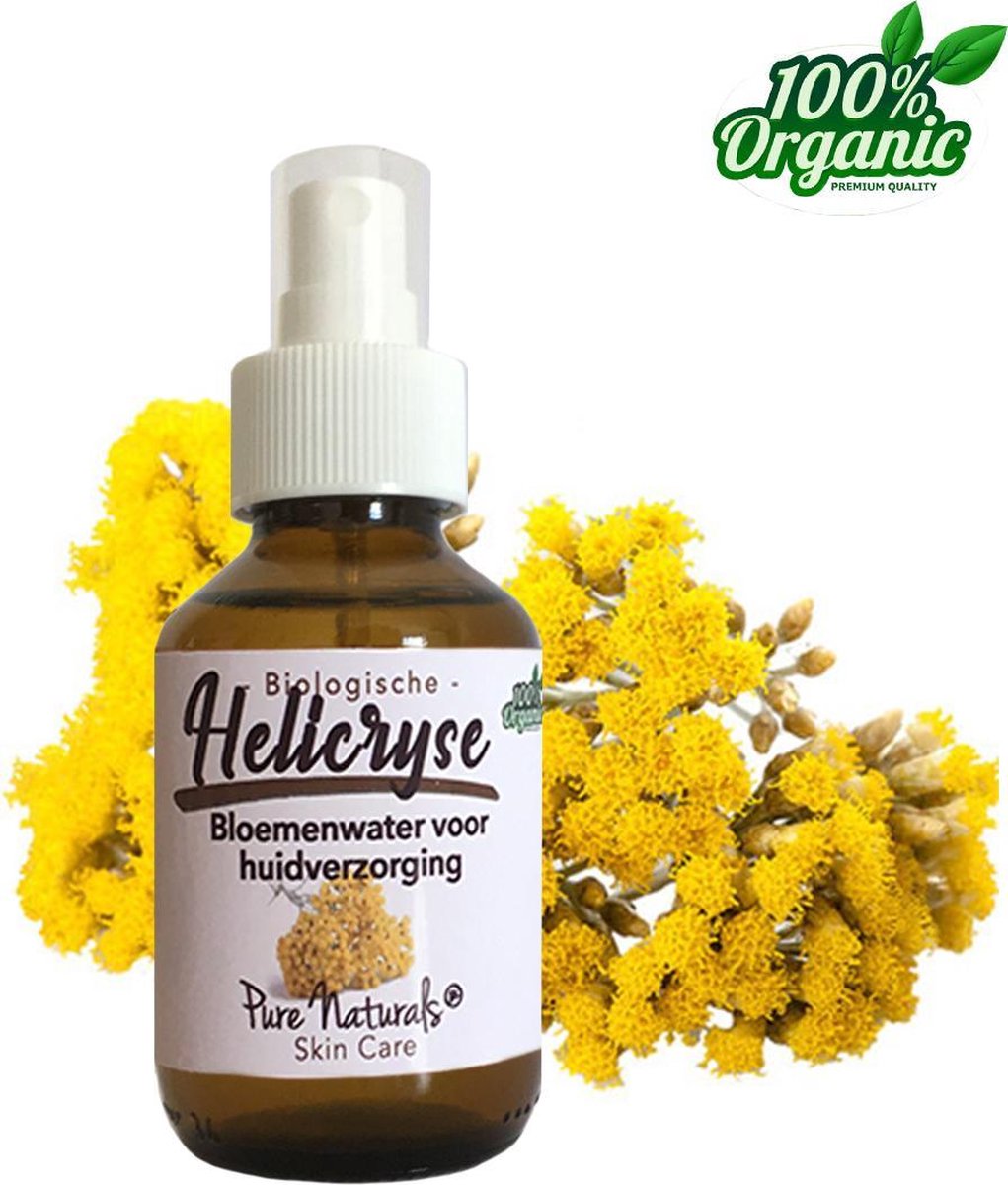 Helicryse Bloemen water 100 ml | Helicryse Hydrolaat | 100% Puur | Biologisch | Roomspray | Bodyspray | Gezichtstonic | Gezichtsreiniging tonic | Huidverzorging | Pure Naturals