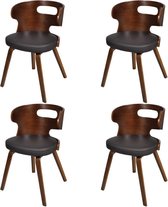 Eetkamerstoelen set 4 stuks  (Incl LW anti kras viltjes) - Eetkamer stoelen - Extra stoelen voor huiskamer - Dineerstoelen – Tafelstoelen