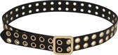 Yehwang Met Gouden details Dames Broekriem Zwart 105 cm