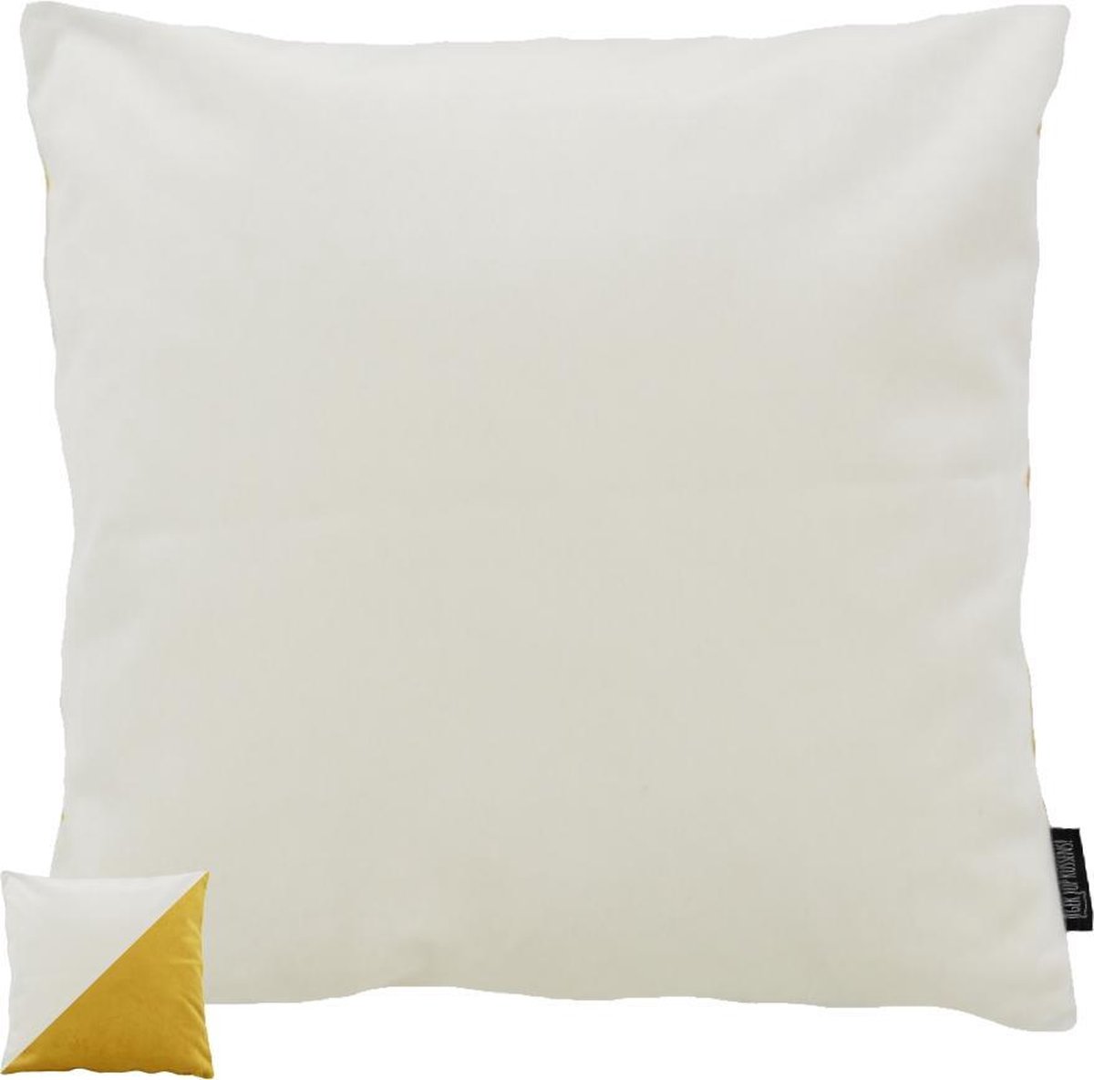 Gek op Kussens! Velvet 2 Tone - Cream / Yellow Kussenhoes | Velours / Fluweel - Polyester | 45 x 45 cm
