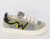 Balducci jongens sneaker laag - grey mesh - zwart/gele W - maat 33