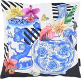 Velvet Blue Art Kussenhoes | Velours / Fluweel - Polyester | 45 x 45 cm