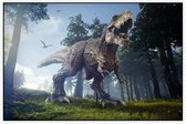 Dinosaurus T-Rex screamer massive attack - Foto op Akoestisch paneel - 225 x 150 cm