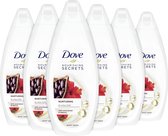 Dove Dual Nurturing Oil Douchegel Vrouw - 6 x 225 ml - Voordeelverpakking