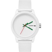 Lacoste LC2011069 L.12.12 - Polshorloge -Siliconen - Wit - Ø  42 mm