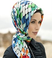 Luxe Vrouwen Hoofd satijnen Sjaal - Multicolor