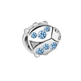 Quiges - 925 - Zilveren - Bedels -Sterling zilver - Beads - Lieveheersbeestje Kraal Charm - Geschikt – voor - alle bekende merken - Armband Z621