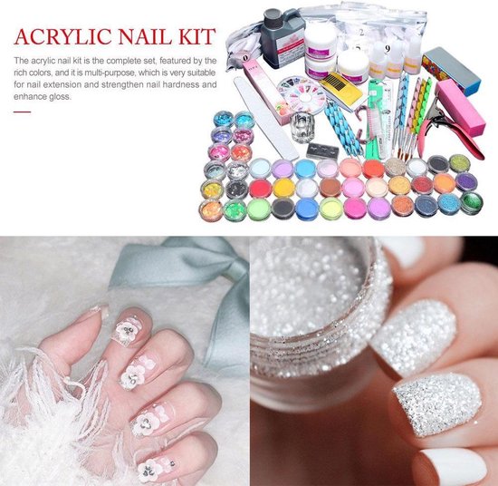 Acrylnagels Starterspakket Acryl Nagels Starter Kit Set Nail Art Pakket 72 Delig 42 Kleuren 500 Franse Tips Bestel Nu