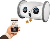 Skymee | Owl Robot voor Hond & Kat | Bestuurbaar en Rijdend Voerautomaat | Automatische Voerbak Snackuitgave met WiFi & App & 1080p HD Camera