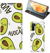 Mobiel Bookcase Valentijn Cadeautje Haar OPPO Reno3 | A91 Smart Cover Hoesje Avocado Singing