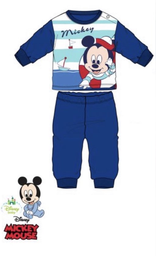 Gedragen Toestemming Professor Mickey Mouse BABY pyjama - blauw - maat 9 maanden | bol.com