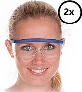 Veiligheidsbril - Beschermingsbril -  Blauw - Fit - 2 Stuks