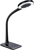 LED Bureaulamp - Tafelverlichting - Trion Lumpa - 5W - Warm Wit 3000K - Rond - Mat Zwart - Kunststof