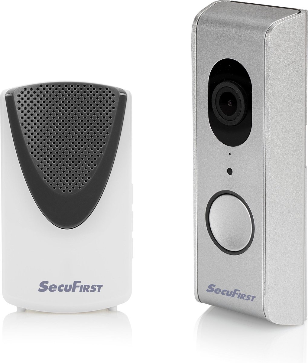SecuFirst DID701S Slimme Video deurbel met camera met draadloze gong Zilver Grijs - 1080P