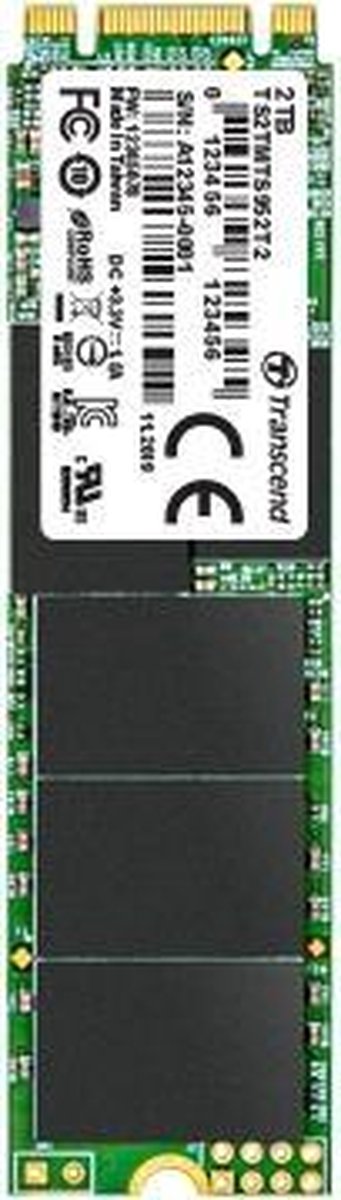 Transcend MTS952T2 128 GB SATA M.2 SSD 2280 harde schijf M.2 SATA 6 Gb/s Retail TS128GMTS952T2